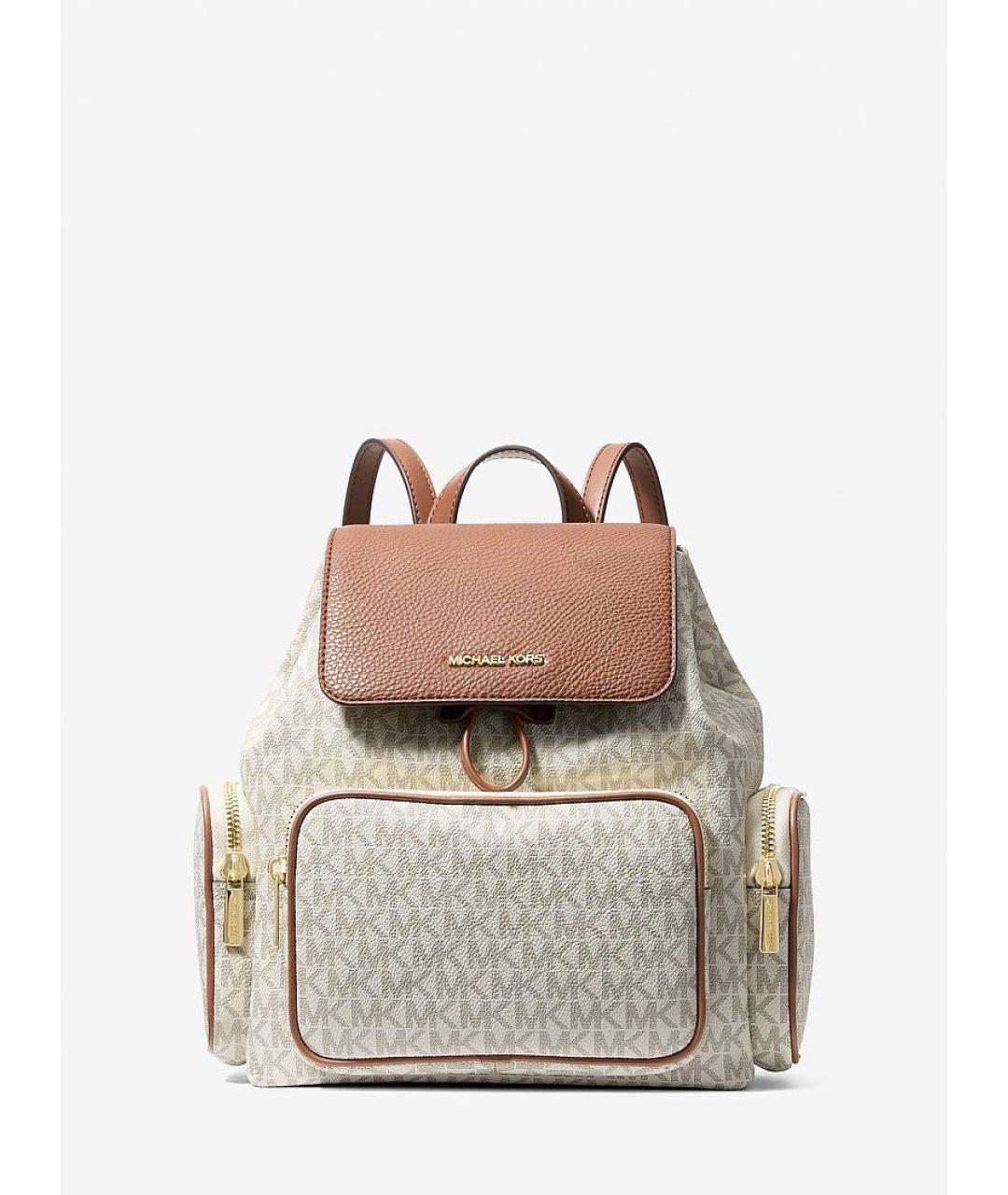MICHAEL KORS Бежевый рюкзак из канвы, фото 9