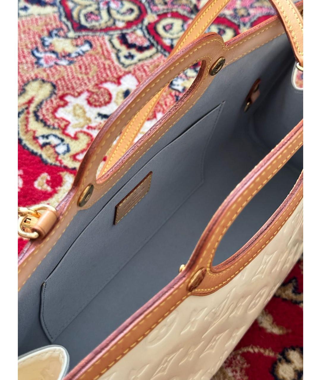 LOUIS VUITTON Белая сумка с короткими ручками, фото 4
