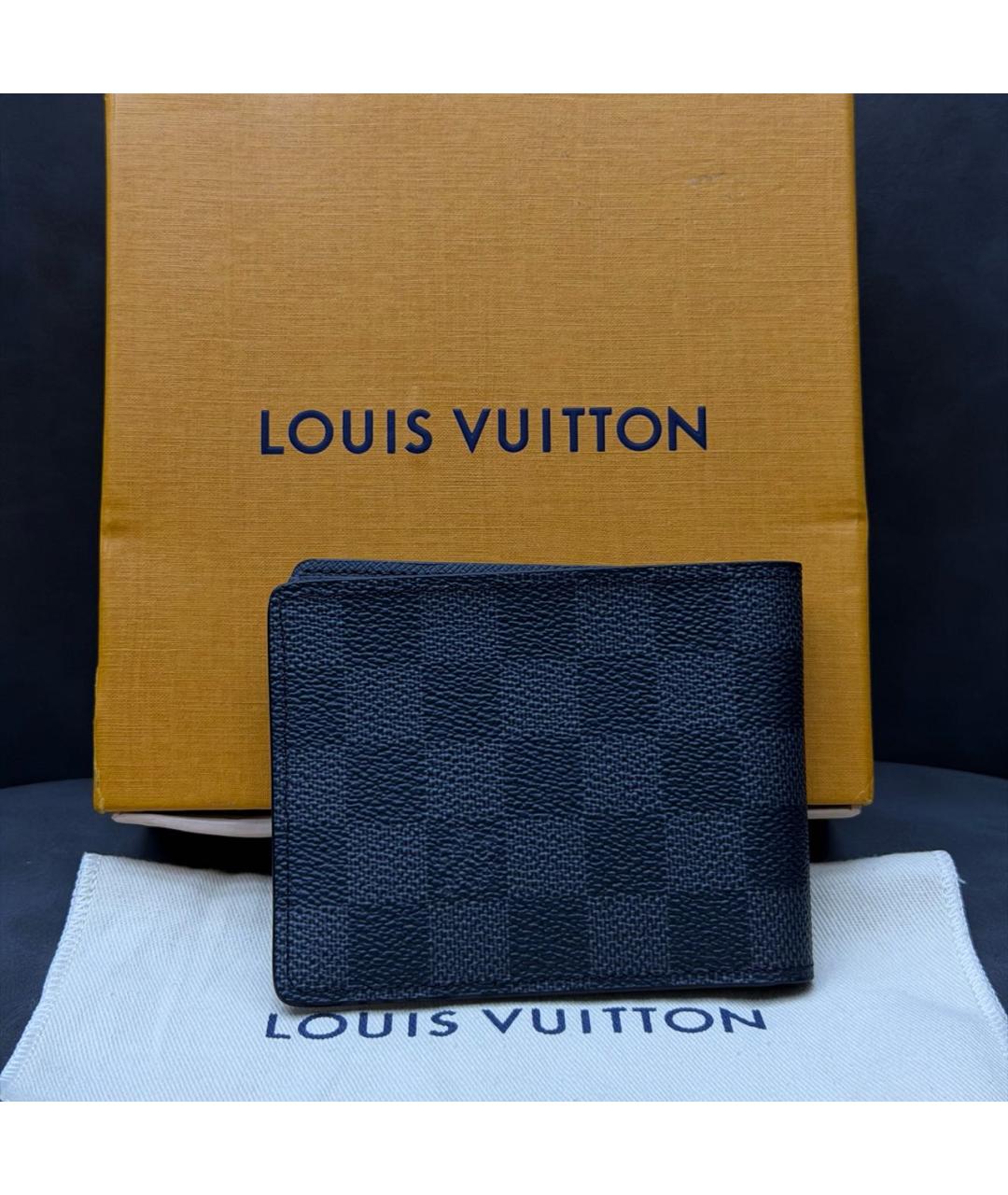 LOUIS VUITTON Антрацитовый кошелек, фото 2