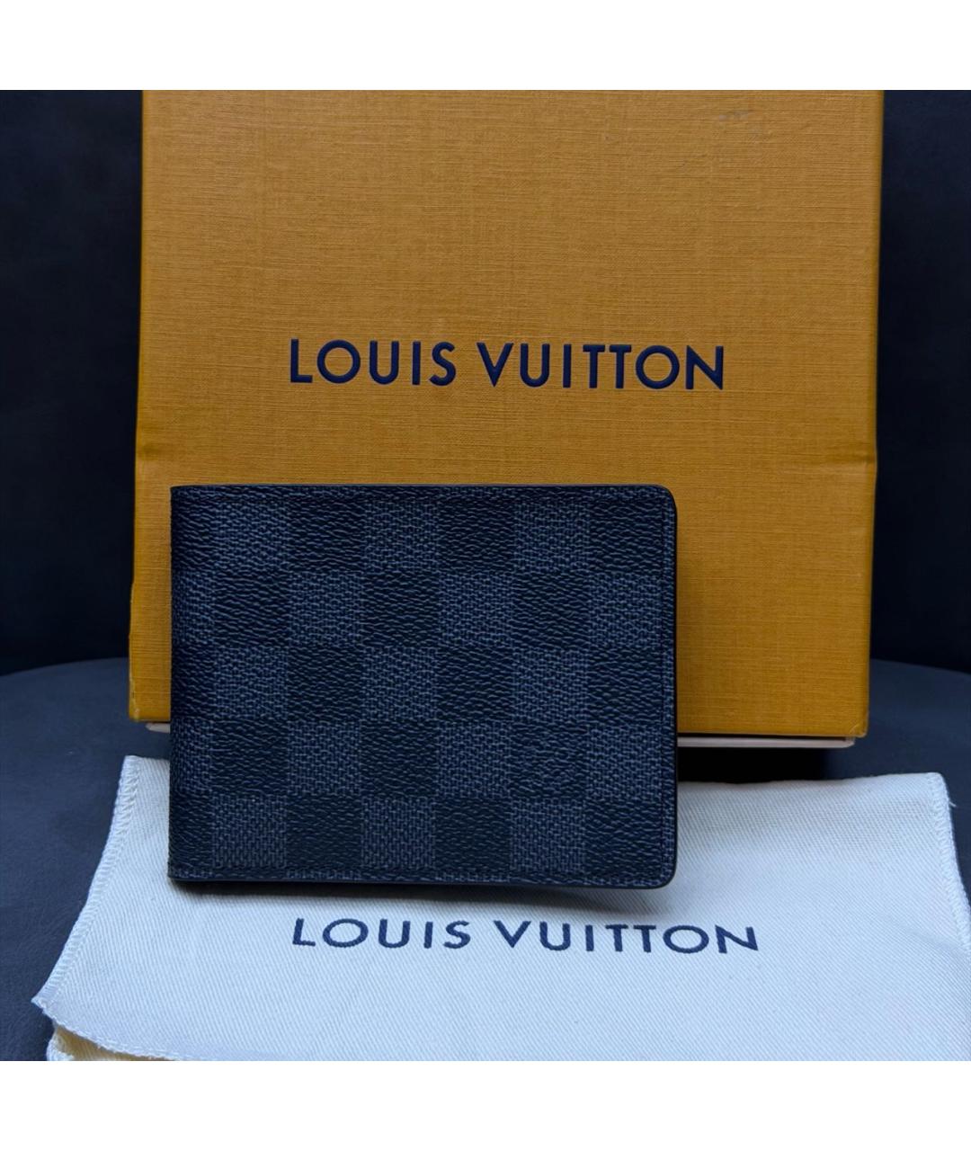 LOUIS VUITTON Антрацитовый кошелек, фото 6