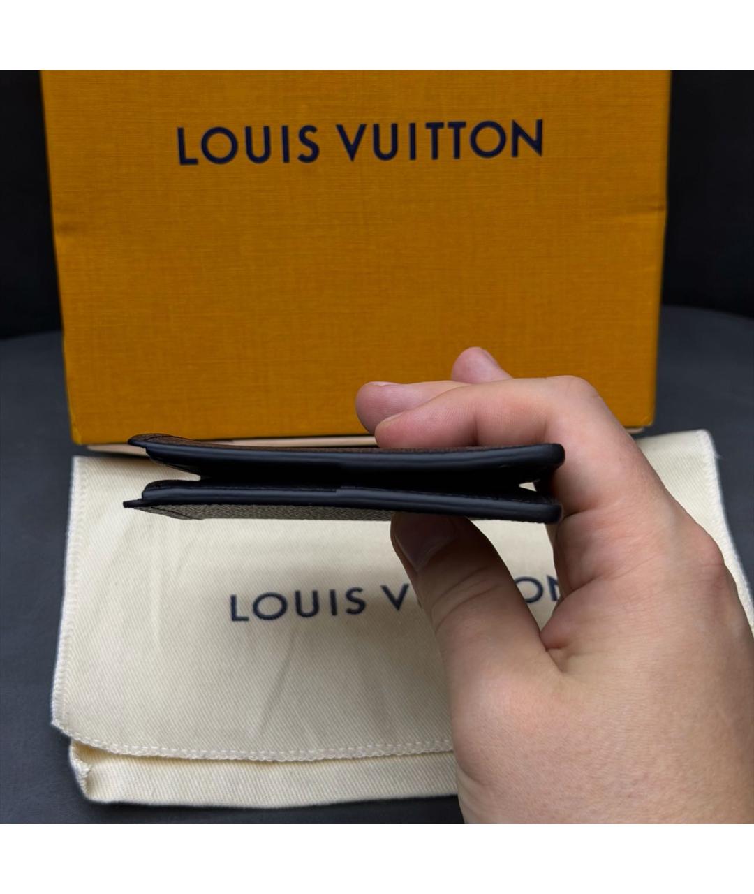 LOUIS VUITTON Антрацитовый кошелек, фото 5