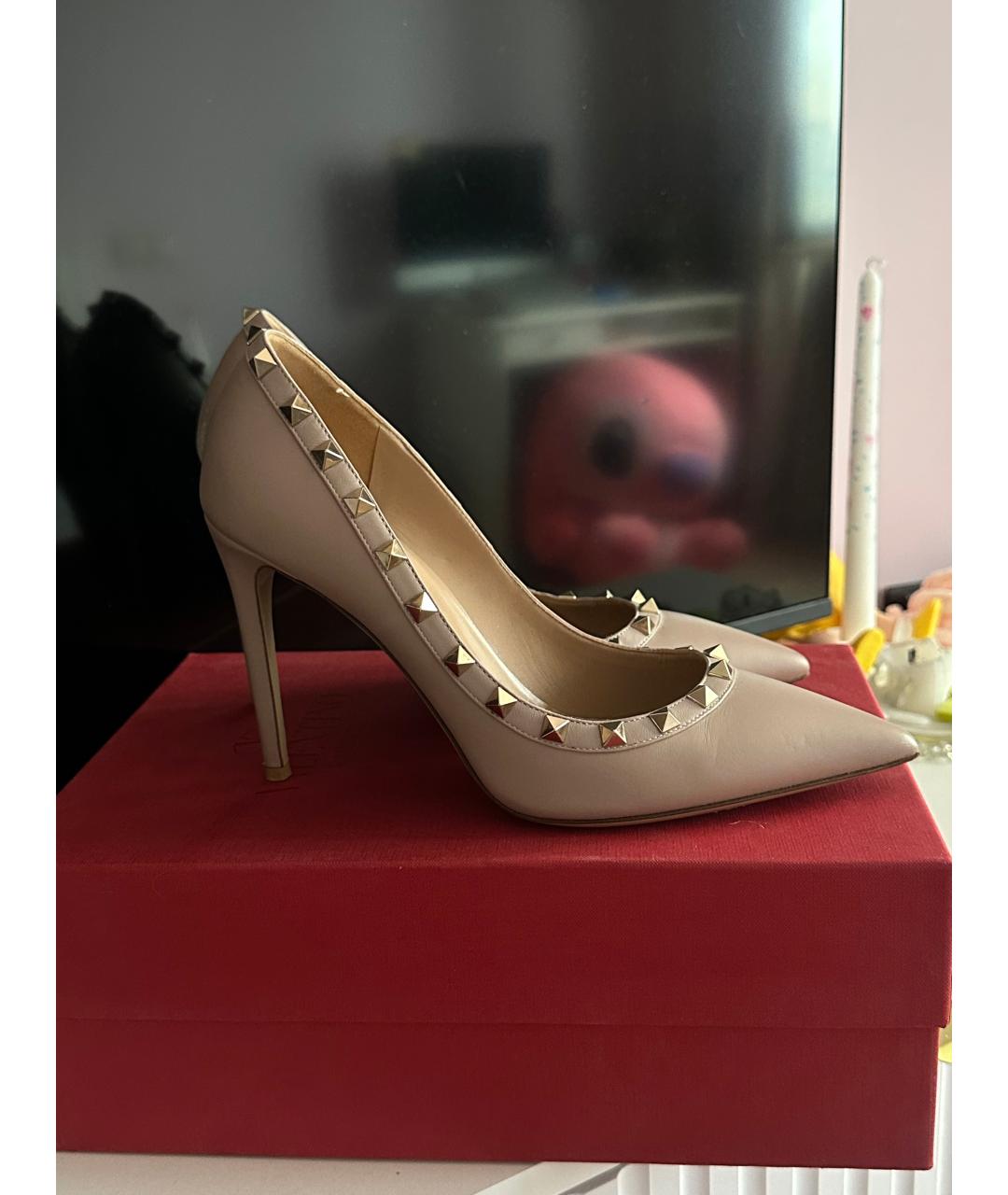 VALENTINO Розовые кожаные туфли, фото 9