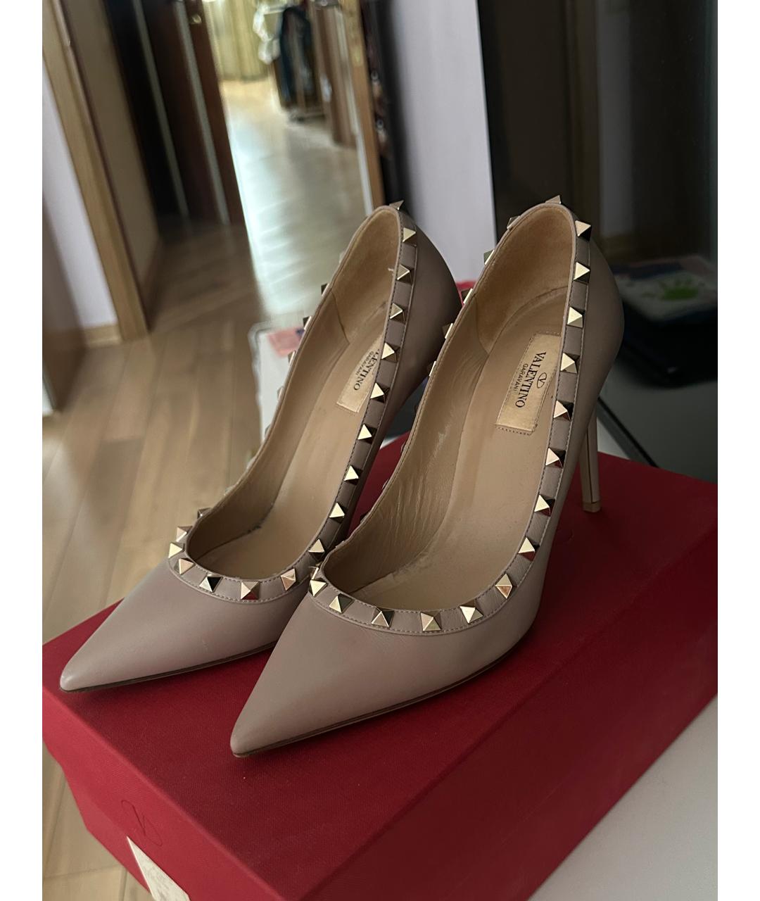 VALENTINO Розовые кожаные туфли, фото 3