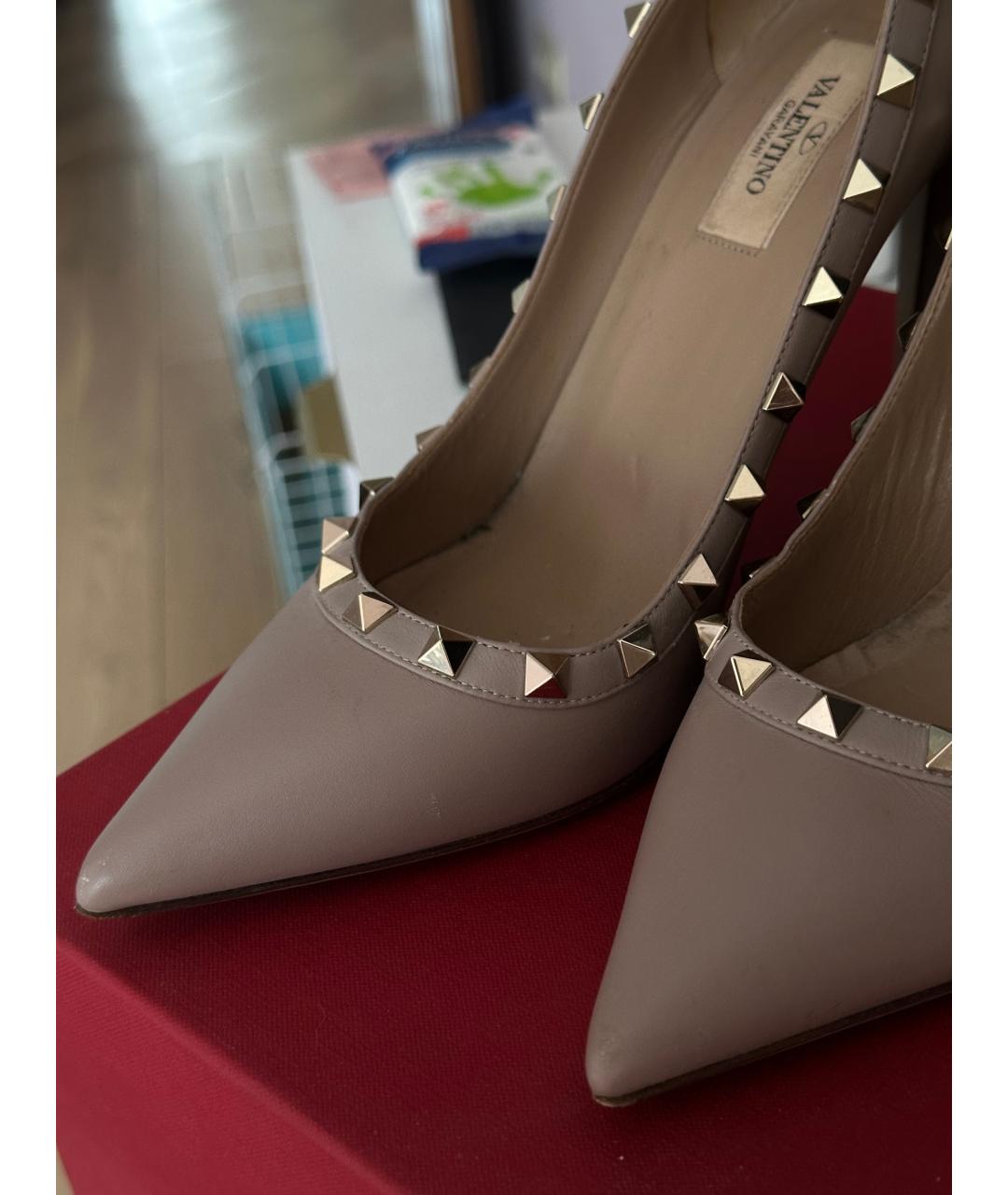 VALENTINO Розовые кожаные туфли, фото 4