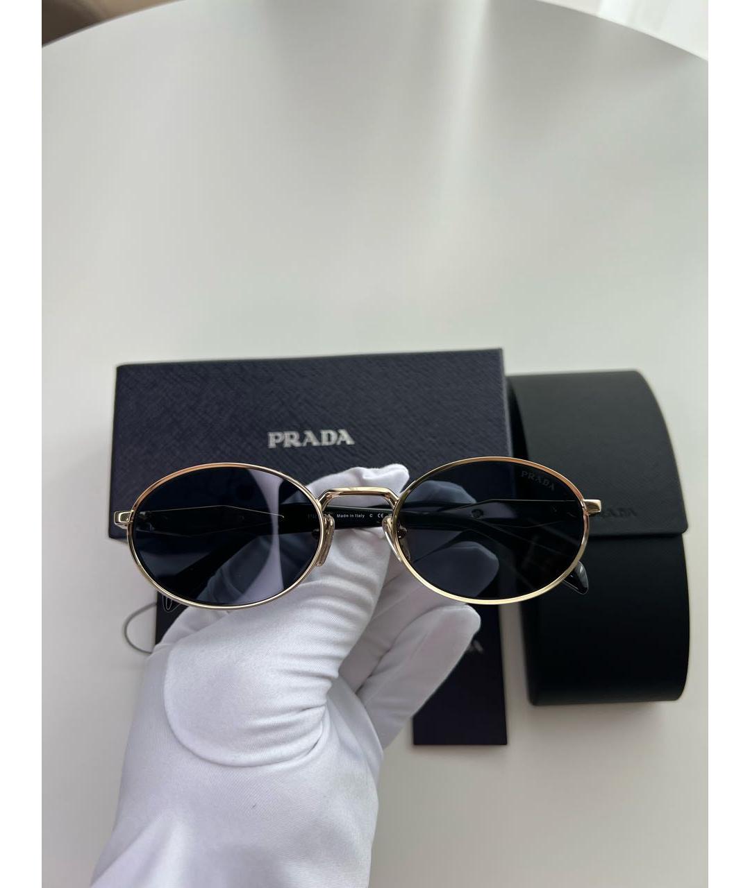 PRADA Темно-синие металлические солнцезащитные очки, фото 5