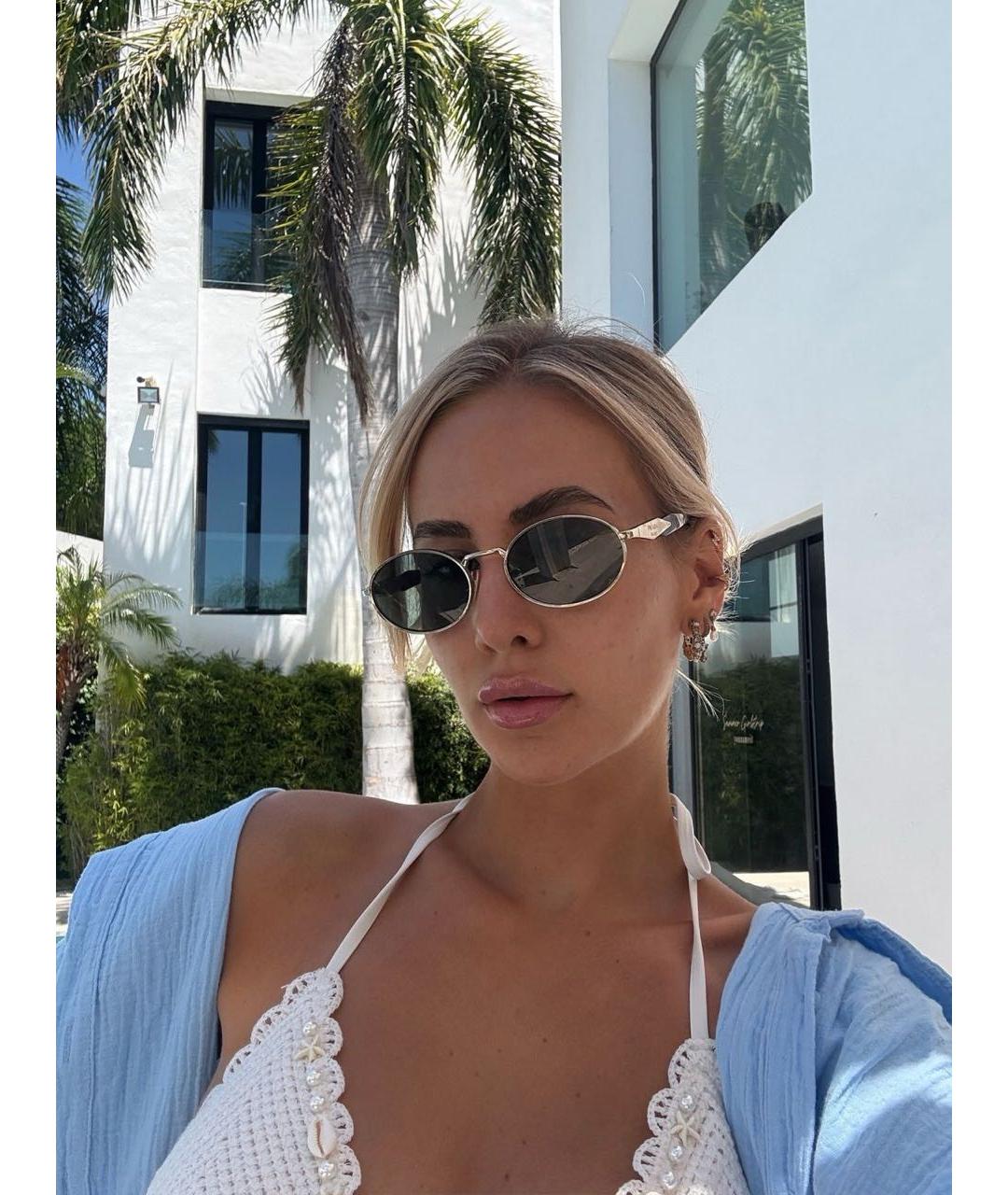 PRADA Темно-синие металлические солнцезащитные очки, фото 7