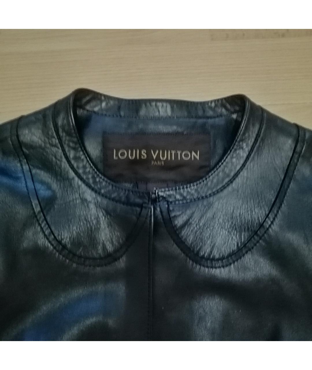 LOUIS VUITTON PRE-OWNED Черная кожаная куртка, фото 3