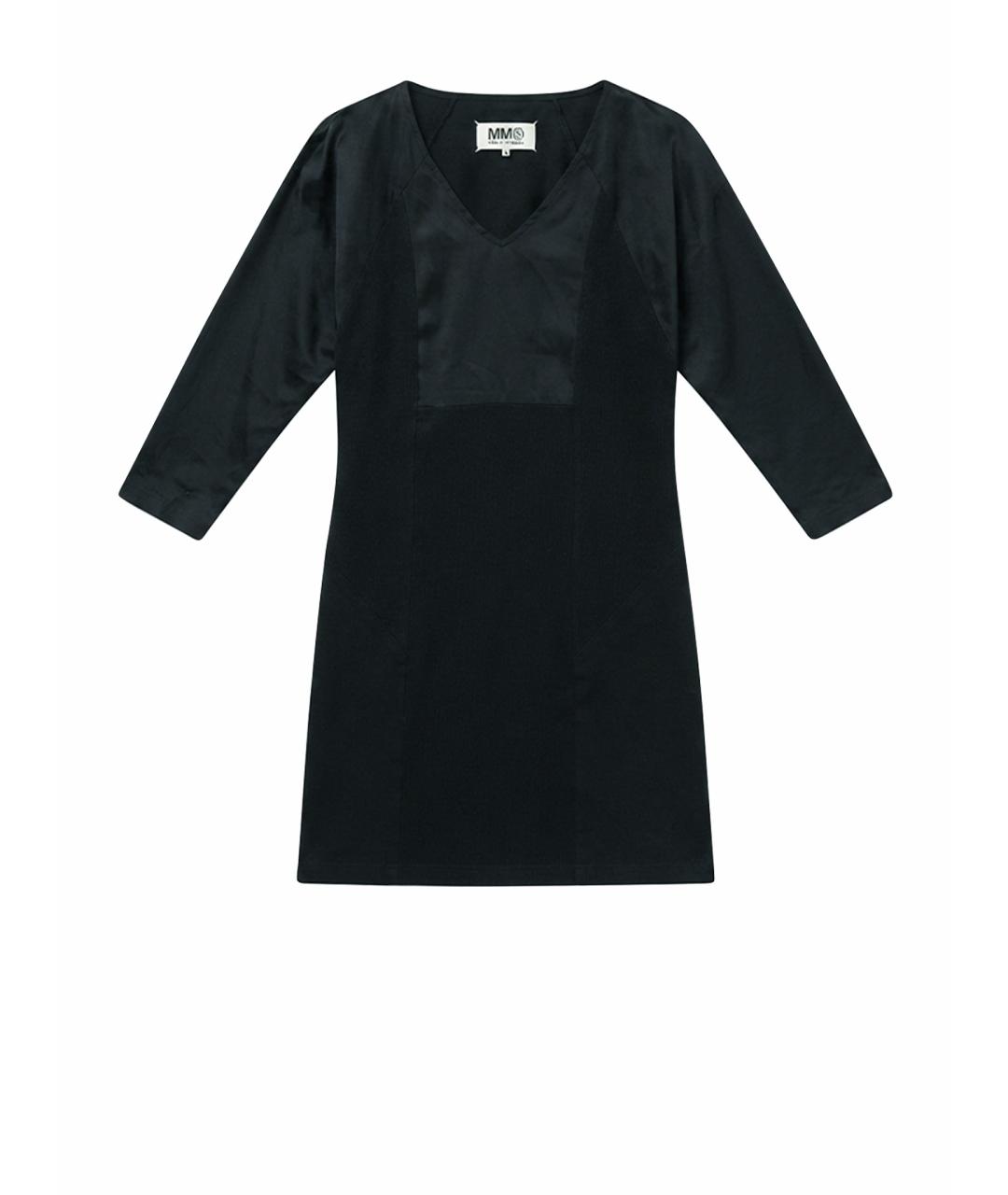 MM6 MAISON MARGIELA Черное вискозное повседневное платье, фото 1