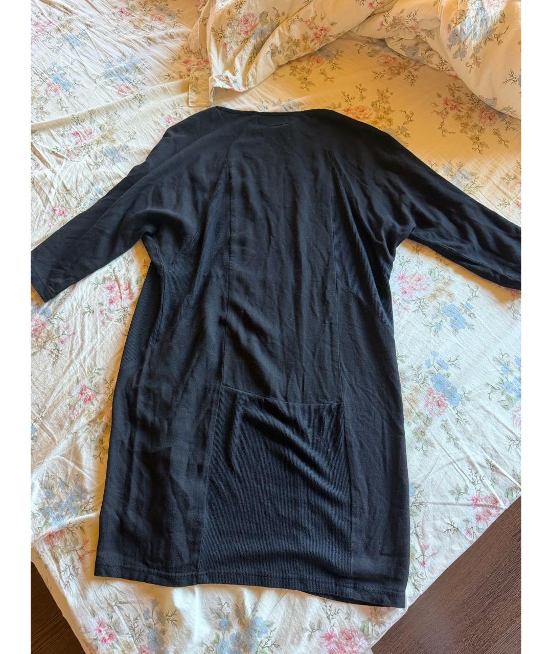 MM6 MAISON MARGIELA Черное вискозное повседневное платье, фото 2