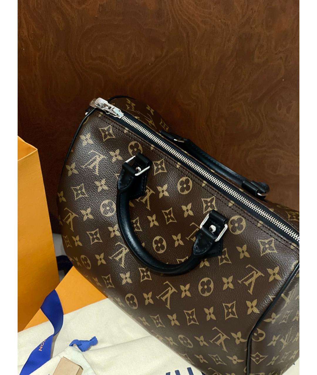 LOUIS VUITTON Коричневая сумка тоут из искусственной кожи, фото 4