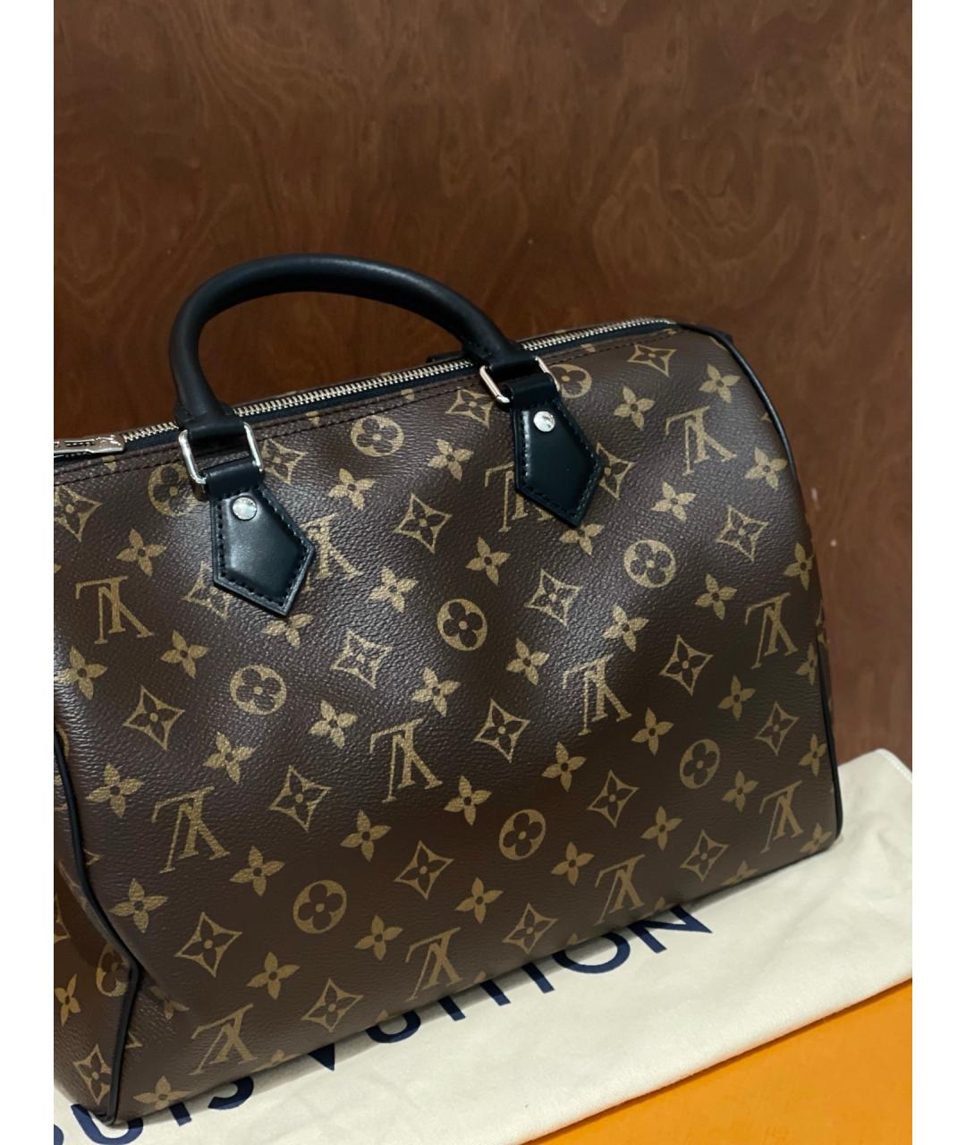 LOUIS VUITTON Коричневая сумка тоут из искусственной кожи, фото 6