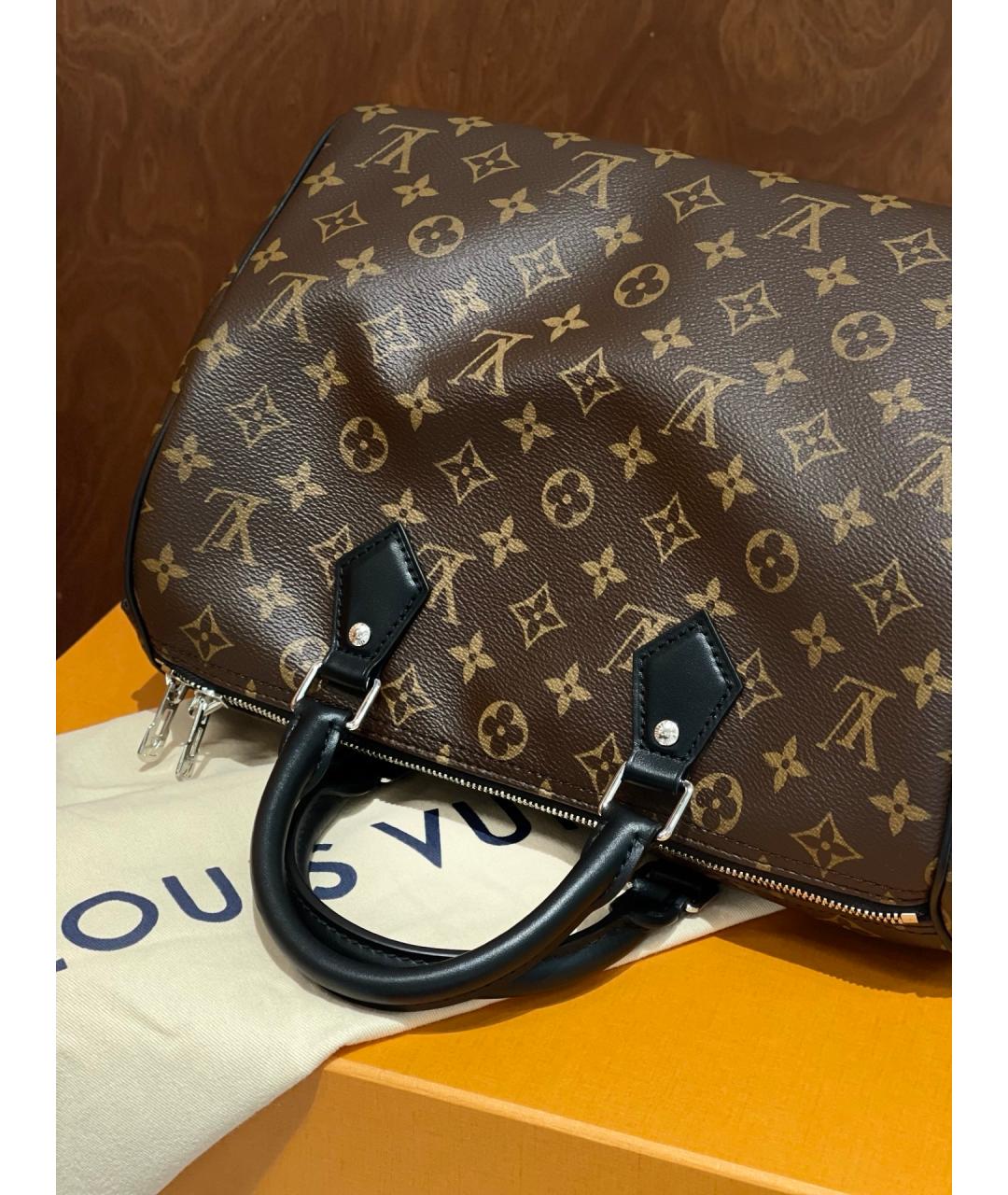 LOUIS VUITTON Коричневая сумка тоут из искусственной кожи, фото 5