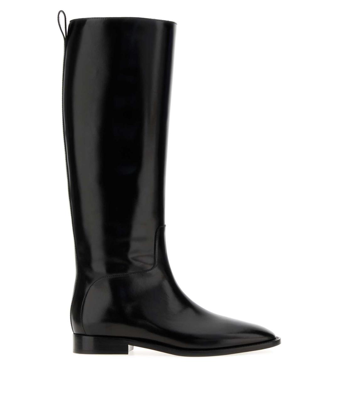 JIL SANDER Черные кожаные сапоги, фото 1
