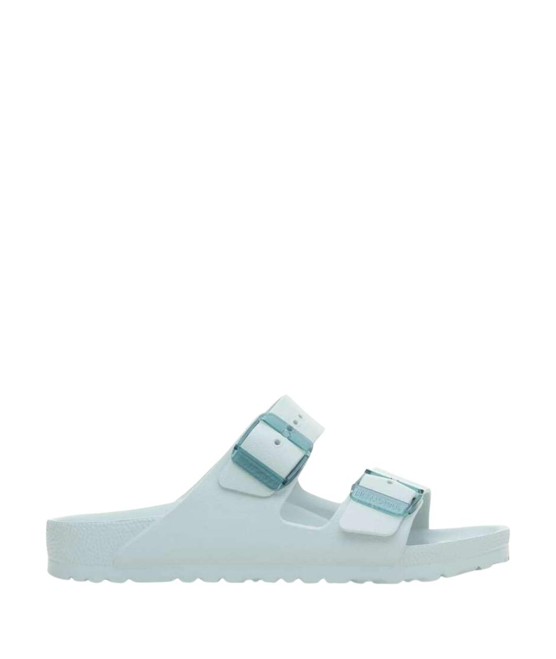 BIRKENSTOCK Бирюзовые резиновые шлепанцы, фото 1