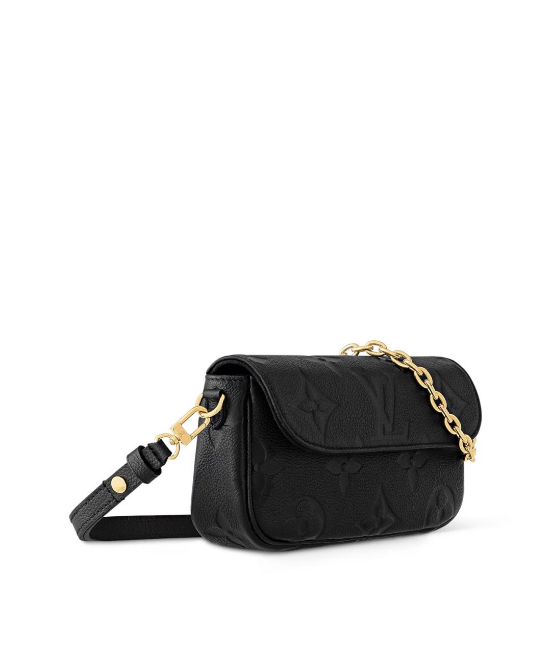 LOUIS VUITTON Черная кожаная сумка через плечо, фото 2