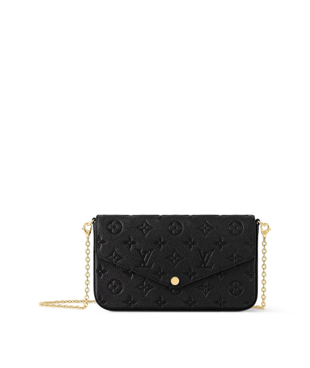 LOUIS VUITTON Черная кожаная сумка через плечо, фото 1