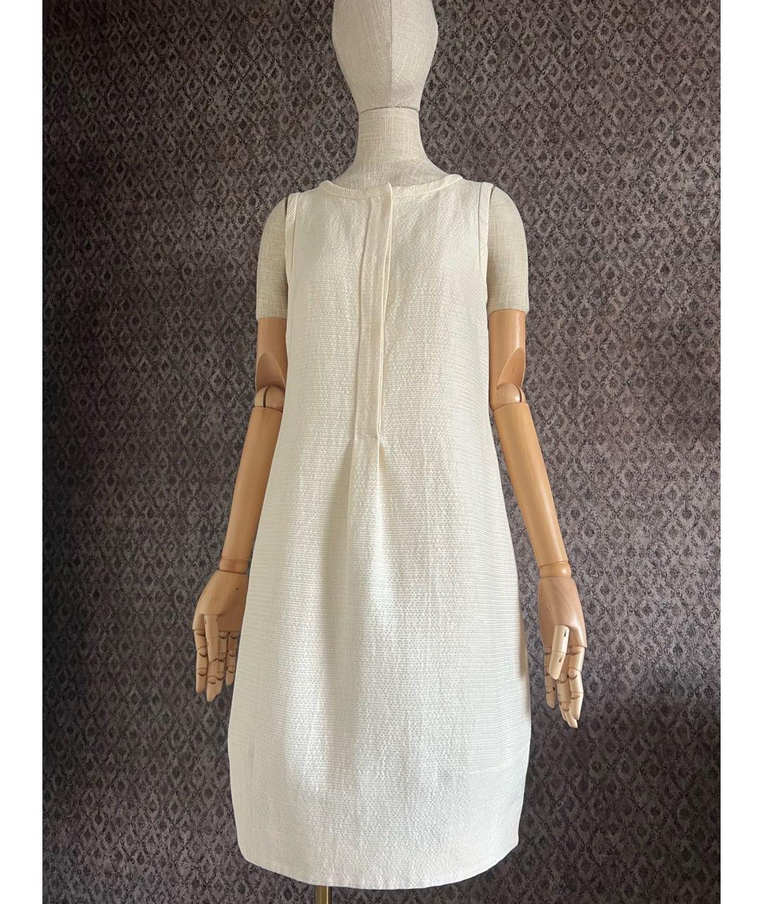 'S MAX MARA Бежевое хлопковое повседневное платье, фото 9