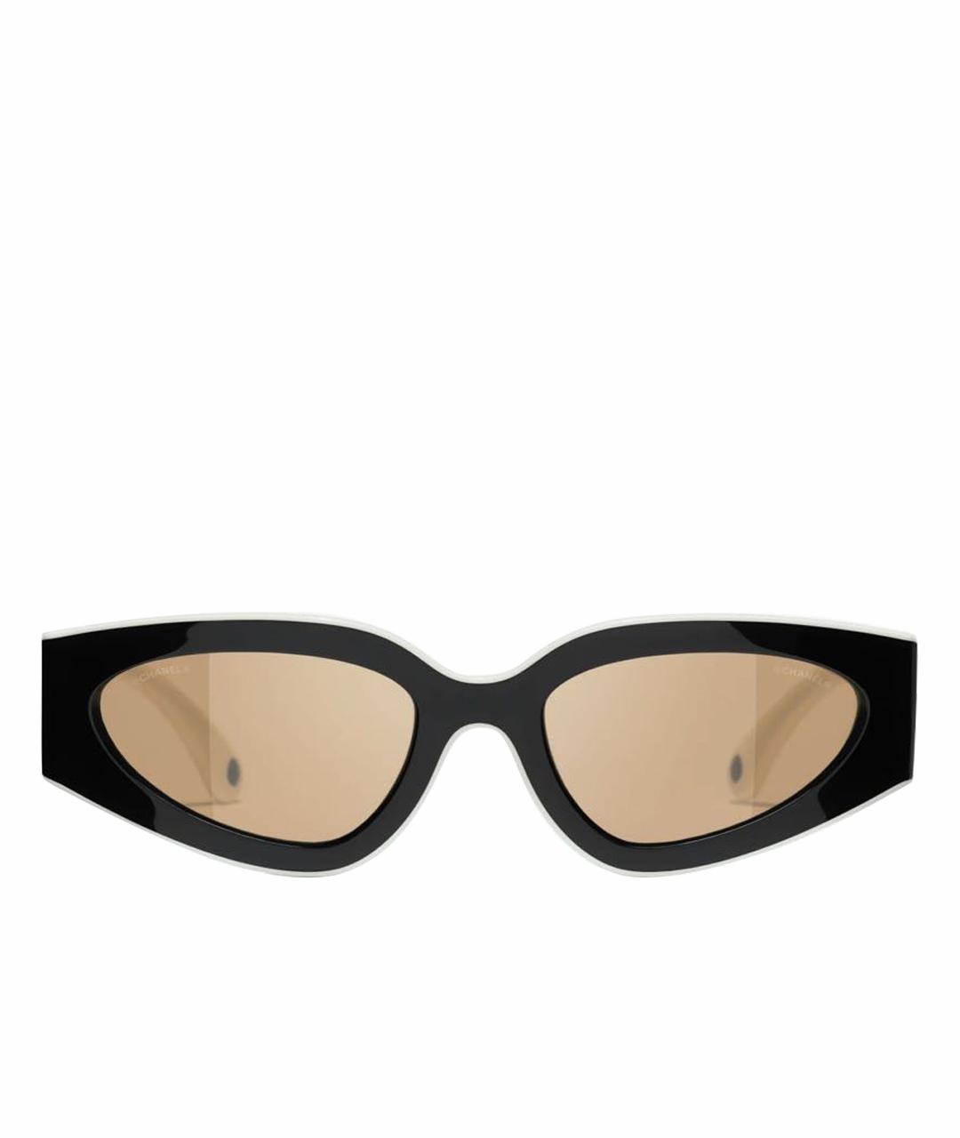 CHANEL Черные пластиковые солнцезащитные очки, фото 1