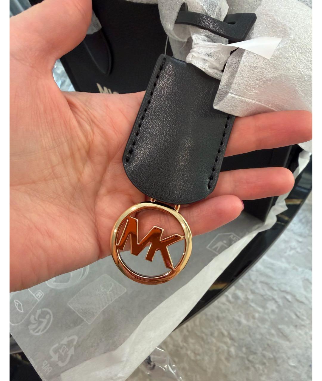 MICHAEL KORS Черная кожаная сумка с короткими ручками, фото 8
