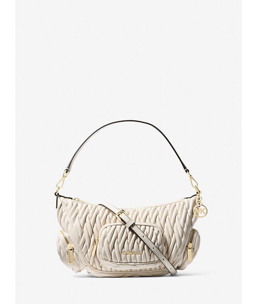 MICHAEL KORS Бежевая сумка через плечо из искусственной кожи, фото 9