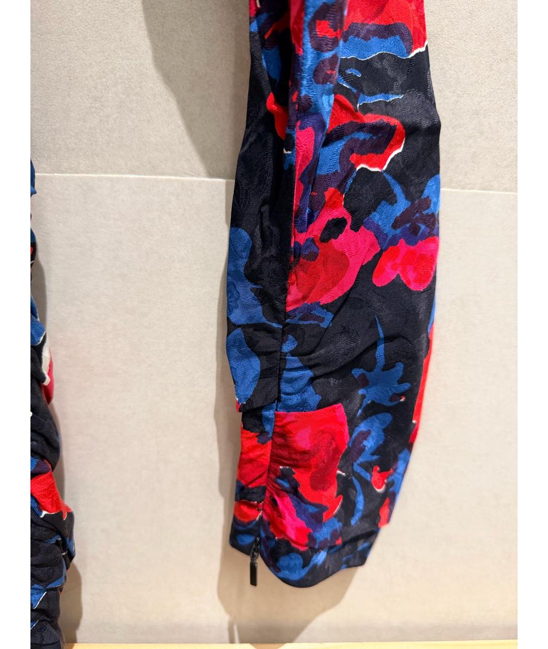 SAINT LAURENT Мульти шелковое коктейльное платье, фото 4