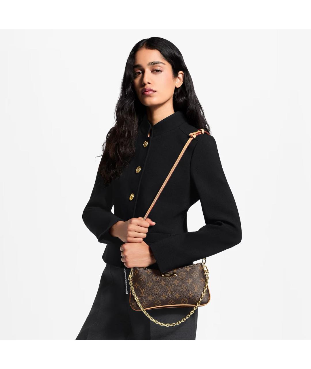 LOUIS VUITTON Коричневая сумка через плечо из канвы, фото 5