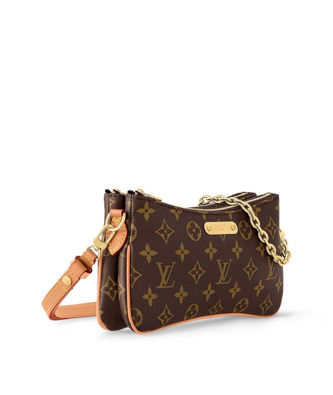 LOUIS VUITTON Коричневая сумка через плечо из канвы, фото 2