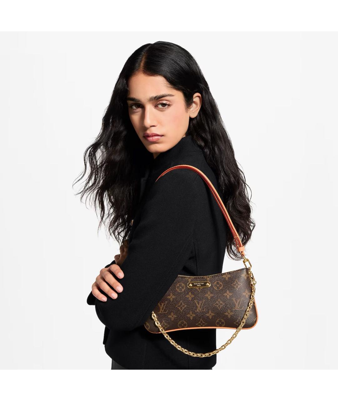 LOUIS VUITTON Коричневая сумка через плечо из канвы, фото 6