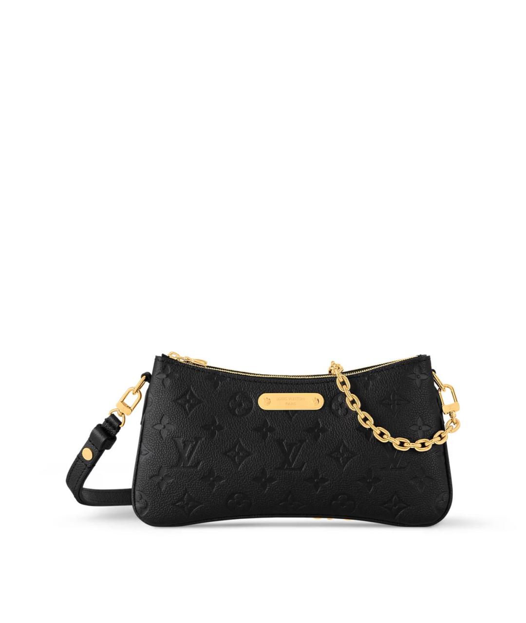 LOUIS VUITTON Черная кожаная сумка через плечо, фото 1