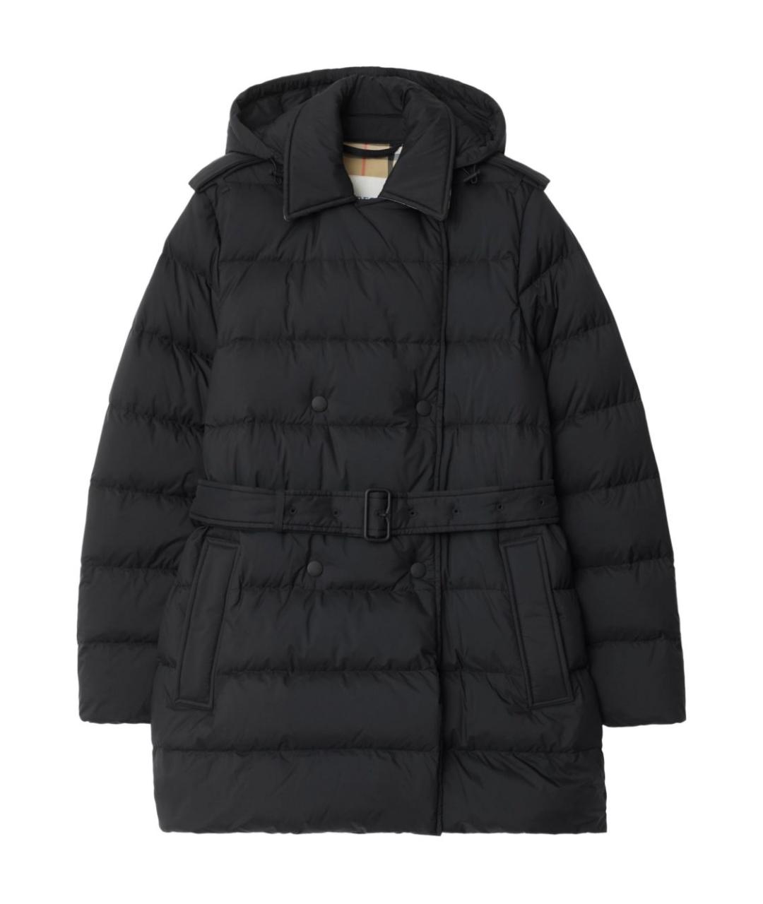 BURBERRY Черный синтетический пуховик, фото 1