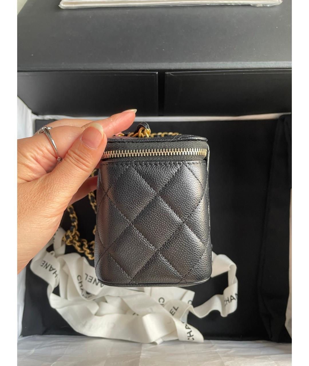 CHANEL Черная кожаная сумка через плечо, фото 4
