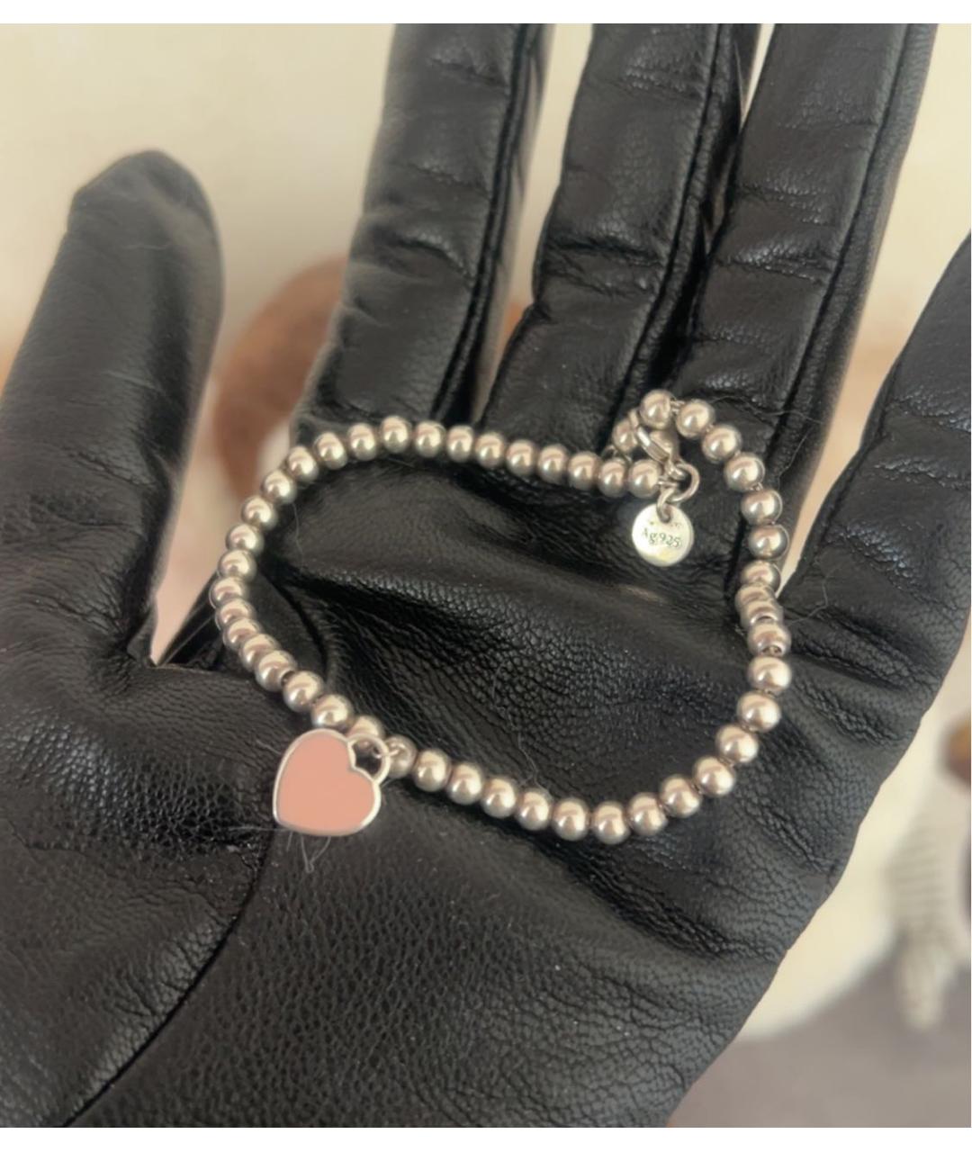 TIFFANY&CO Розовый серебряный браслет, фото 4