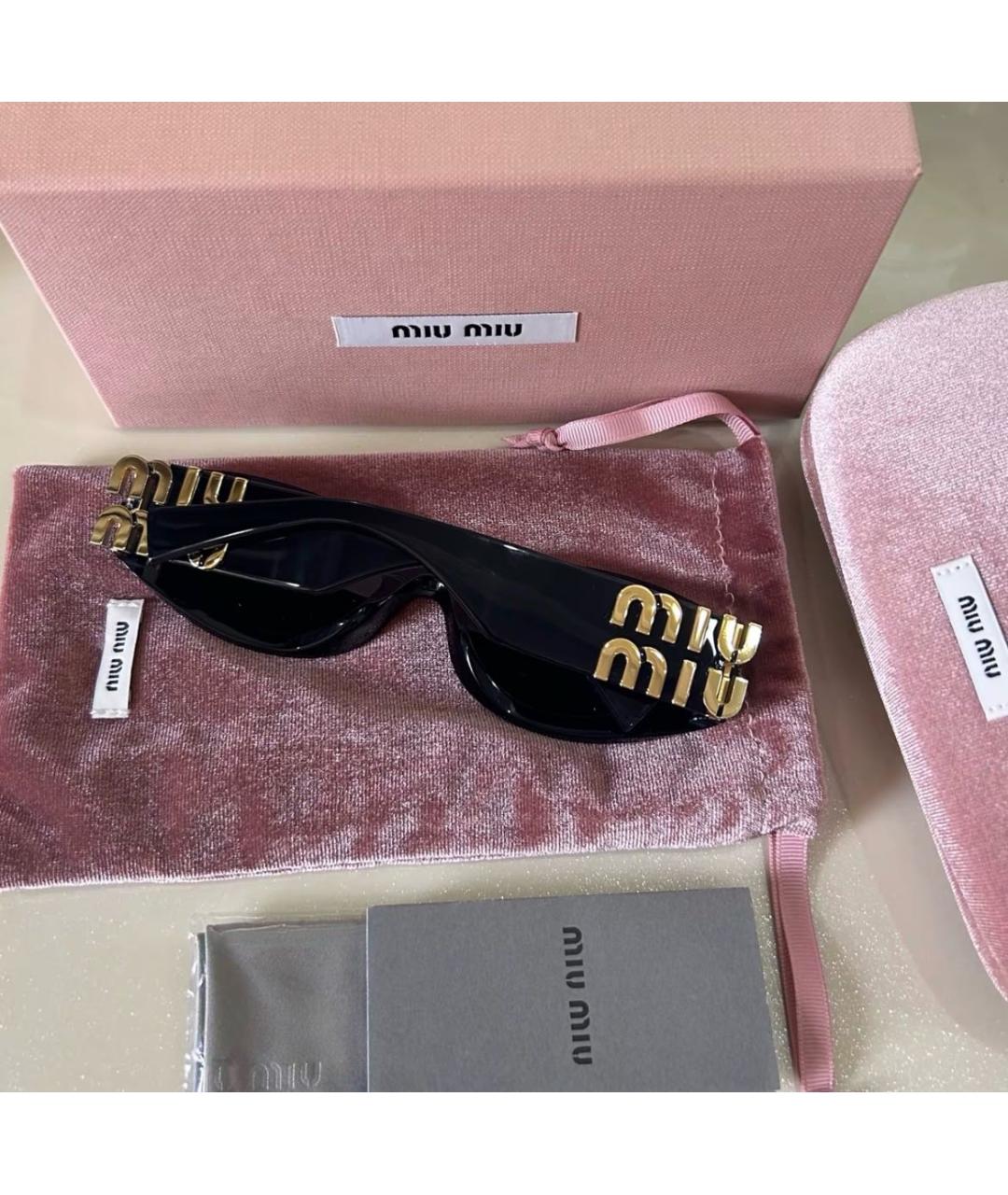 MIU MIU Черные солнцезащитные очки, фото 7