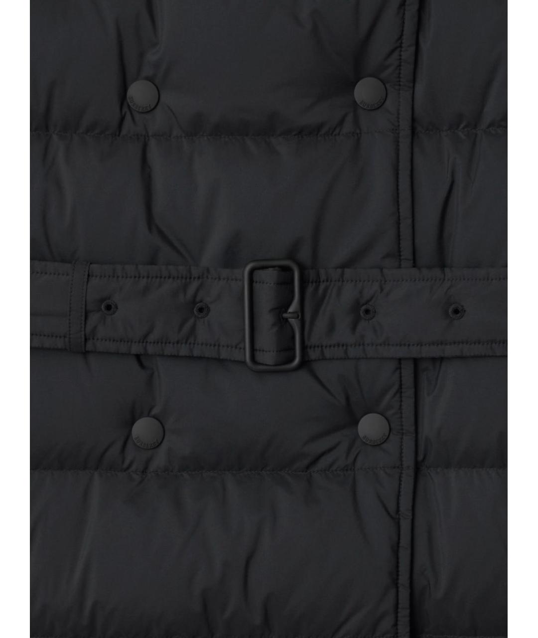 BURBERRY Черный синтетический пуховик, фото 2