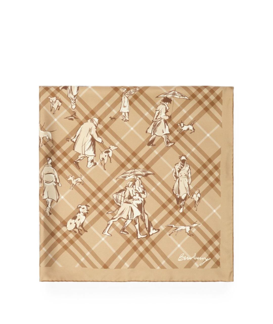 BURBERRY Бежевый шерстяной шарф, фото 1