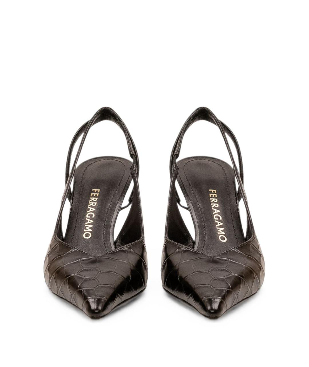 FERRAGAMO Черные кожаные туфли, фото 3
