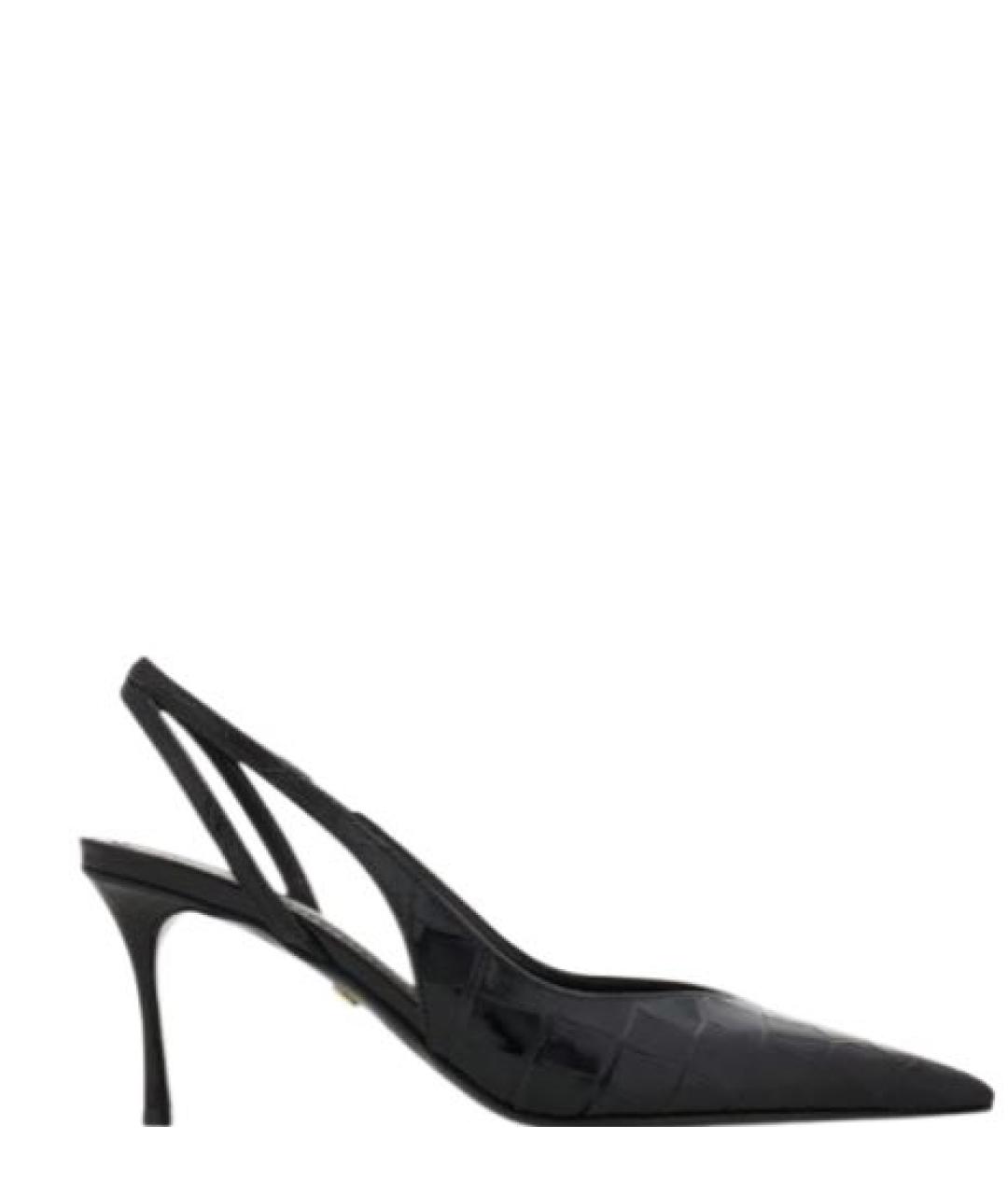 FERRAGAMO Черные кожаные туфли, фото 1