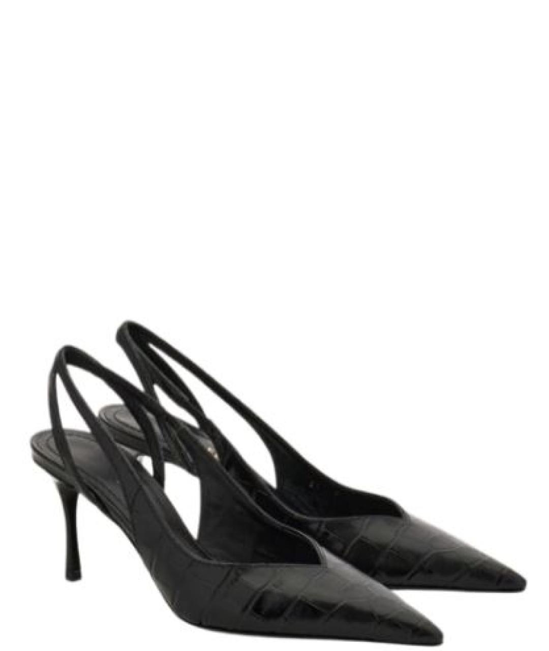 FERRAGAMO Черные кожаные туфли, фото 2