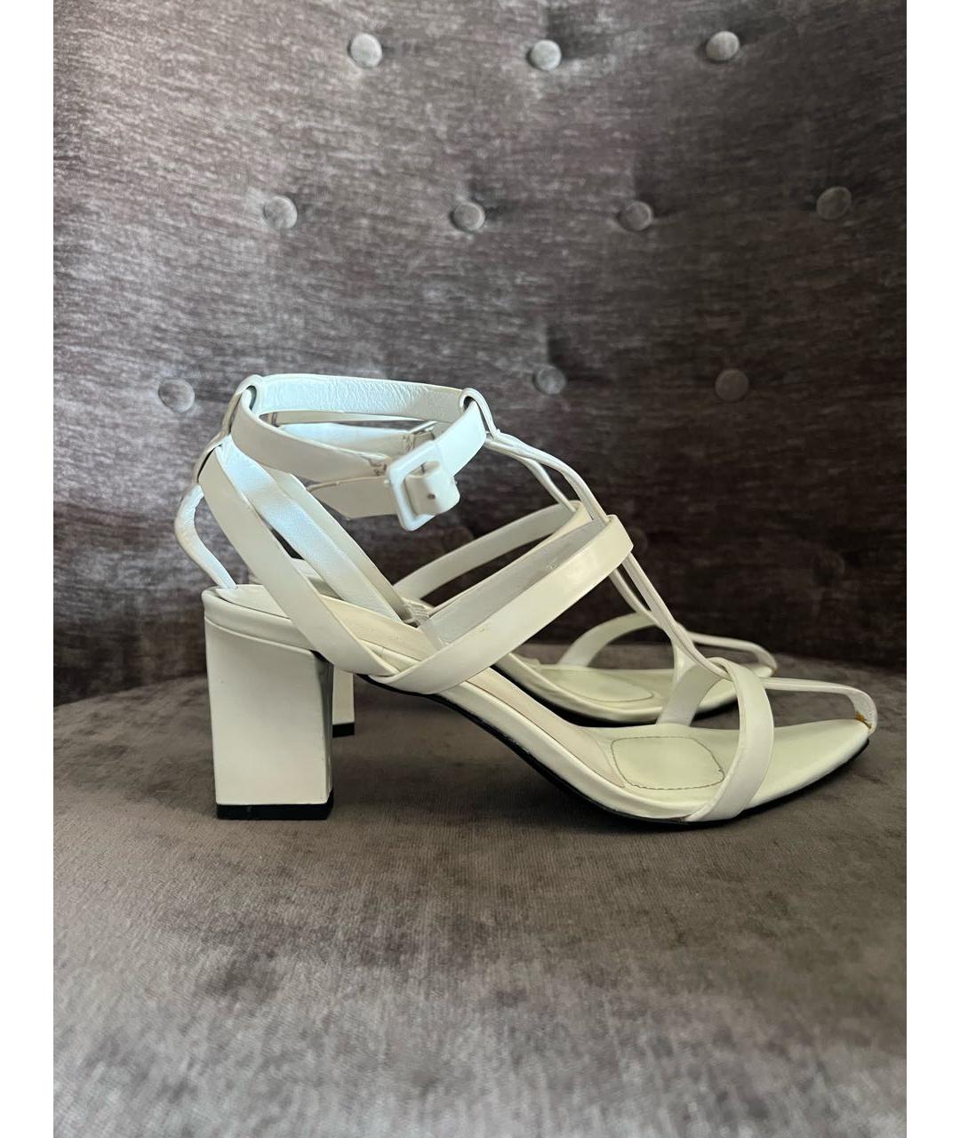 ALEXANDER WANG Белые кожаные босоножки, фото 9