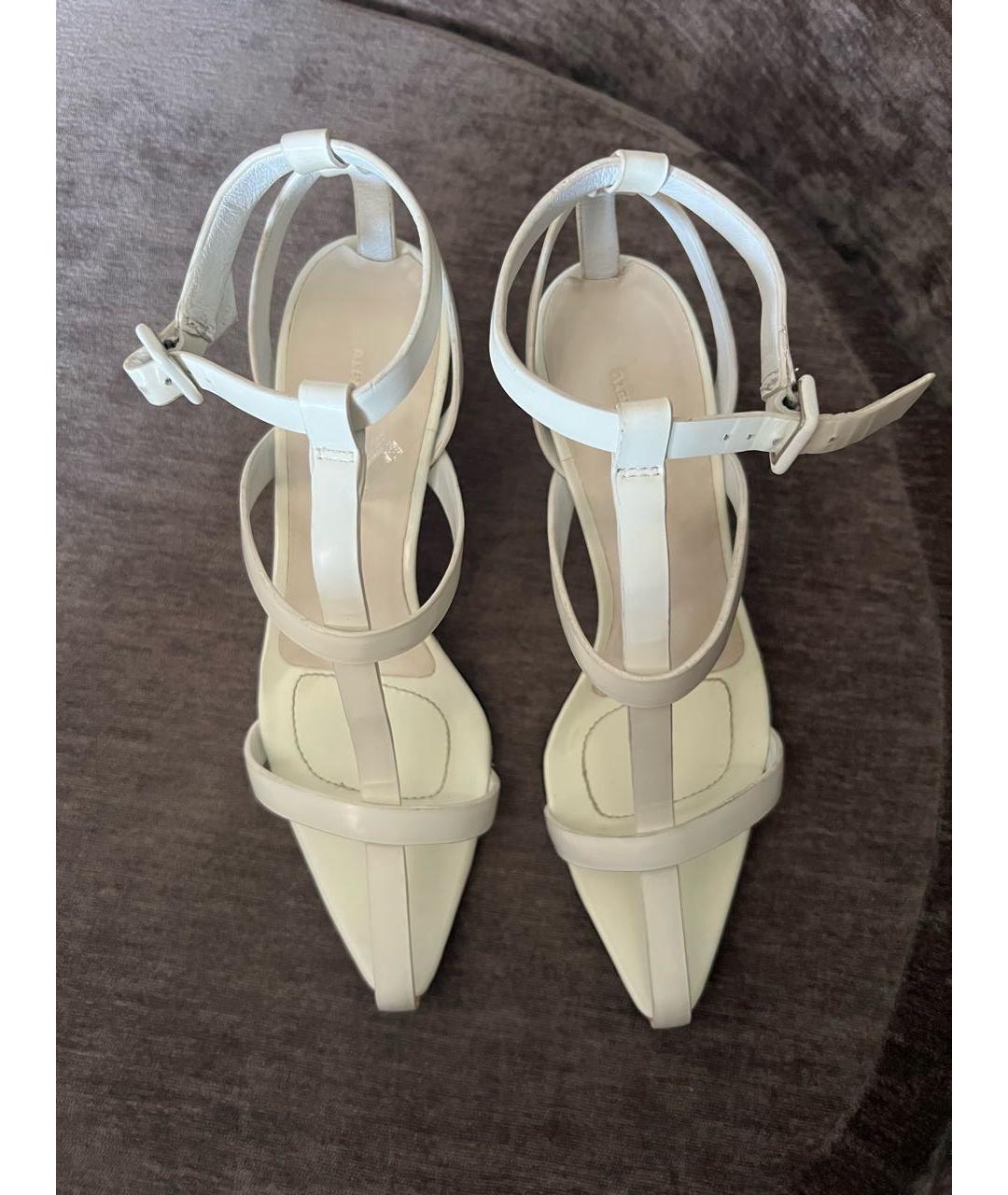 ALEXANDER WANG Белые кожаные босоножки, фото 2