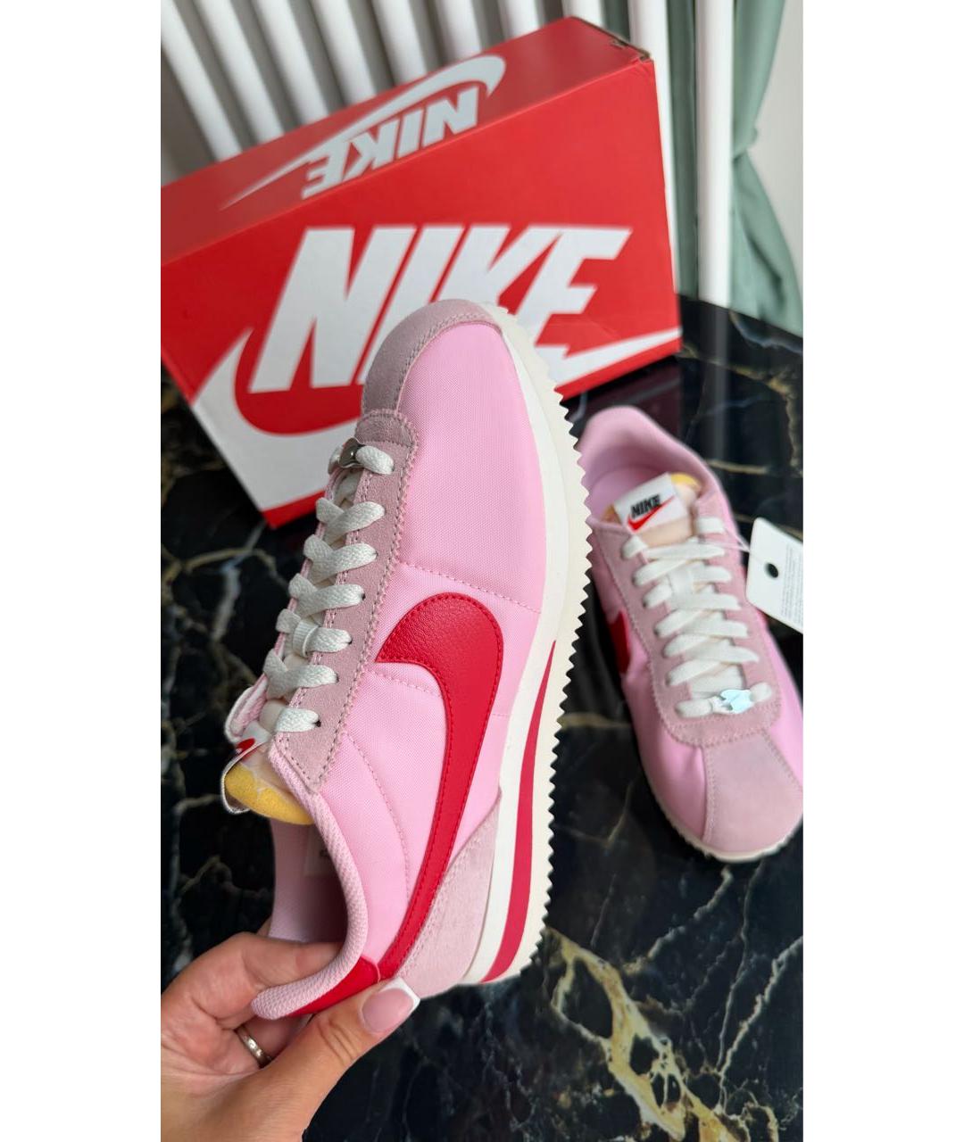 NIKE Розовые текстильные кроссовки, фото 6