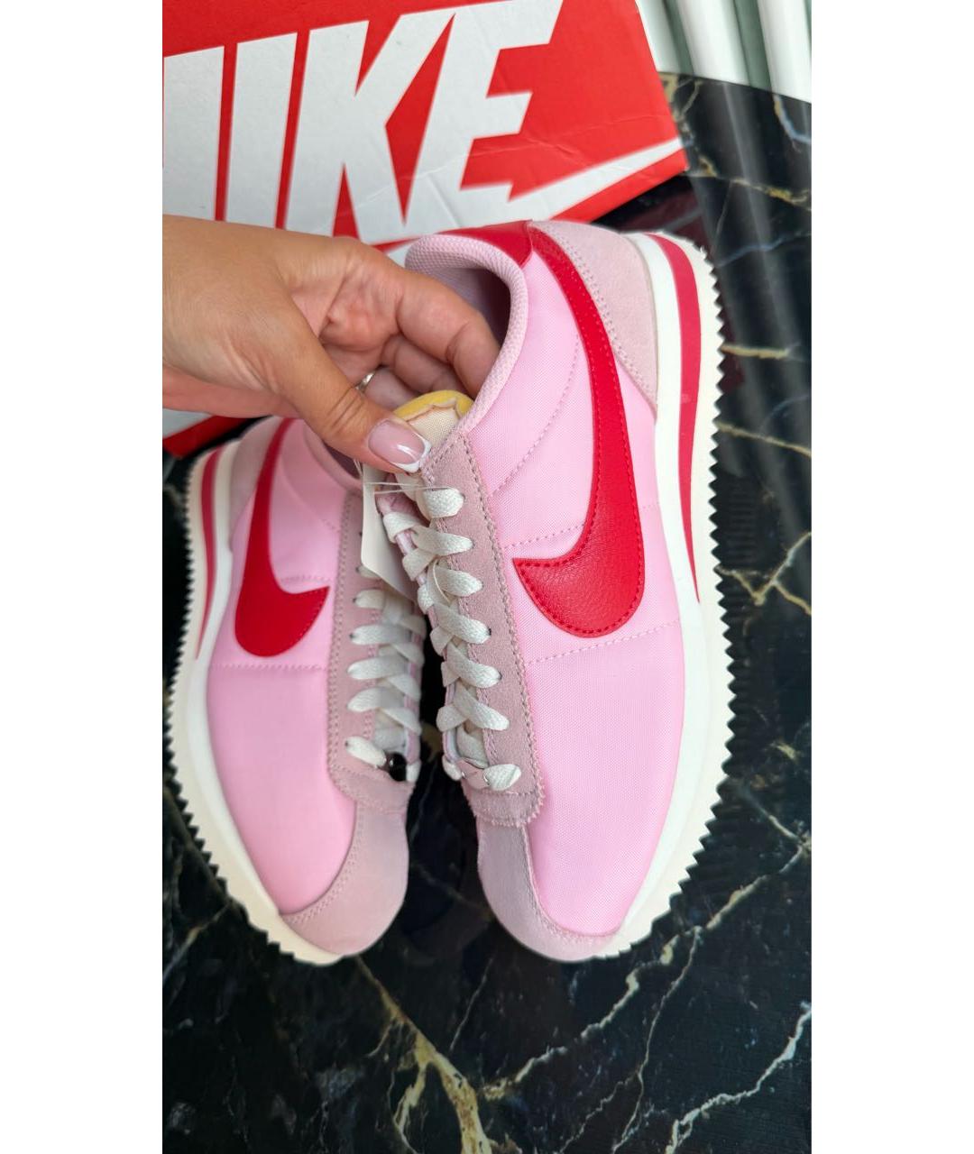 NIKE Розовые текстильные кроссовки, фото 3