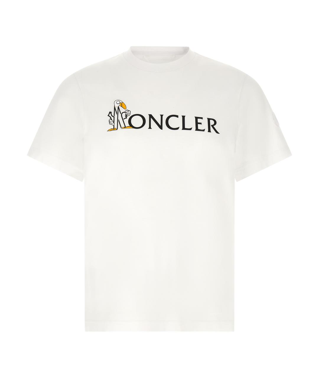 MONCLER Белая хлопковая футболка, фото 1