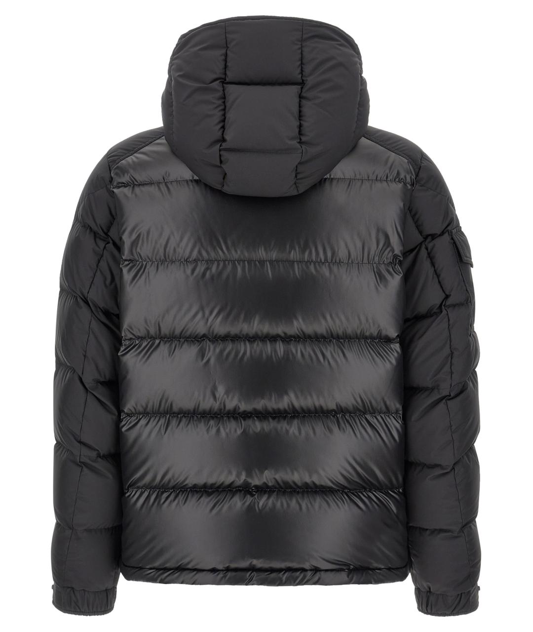 MONCLER Черный полиэстеровый пуховик, фото 3