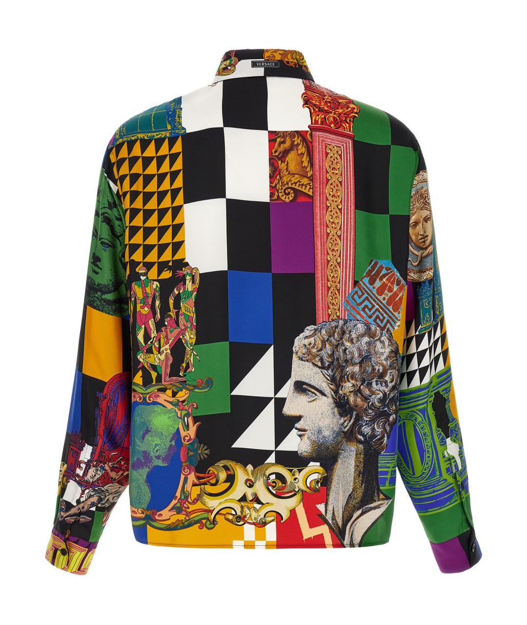 VERSACE Мульти шелковая кэжуал рубашка, фото 2