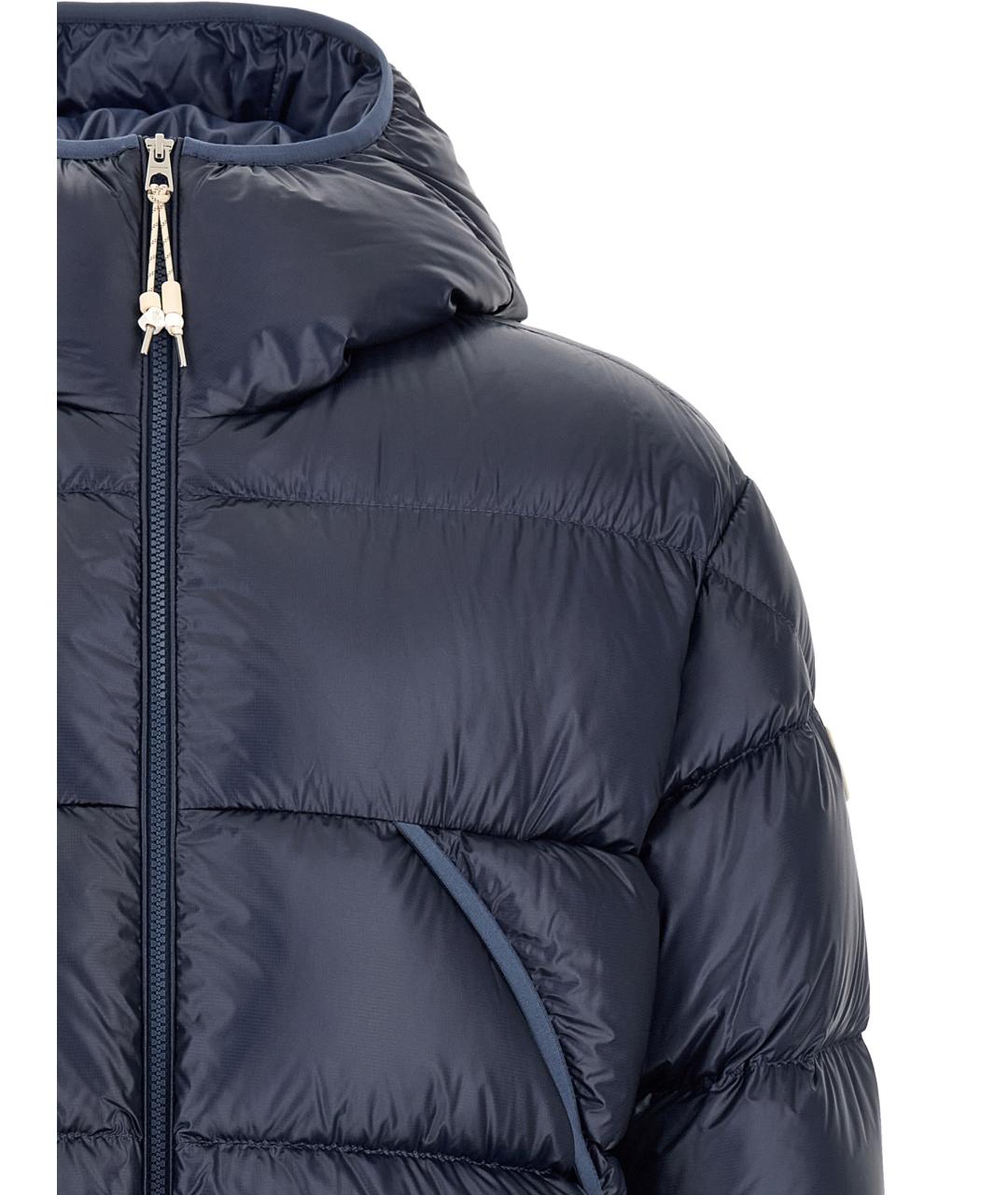 MONCLER Синий полиамидовый пуховик, фото 3