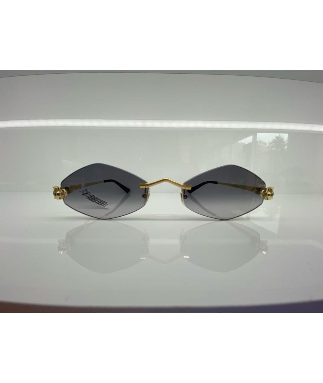 CARTIER Золотые металлические солнцезащитные очки, фото 3