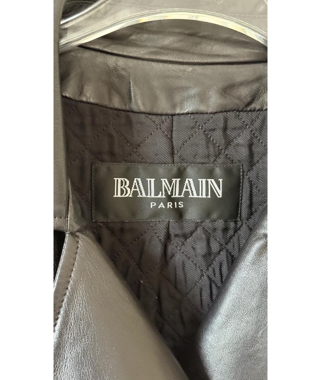 BALMAIN Черная кожаная куртка, фото 7