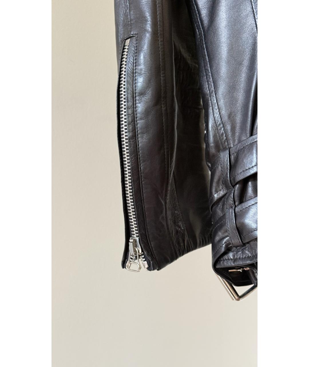 BALMAIN Черная кожаная куртка, фото 3