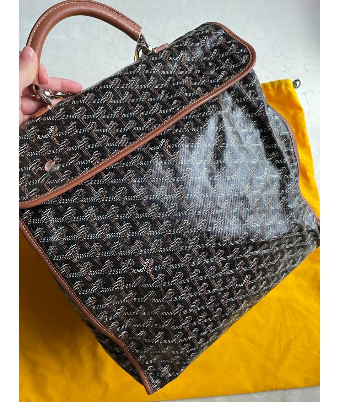 GOYARD Коричневый деним рюкзак, фото 2